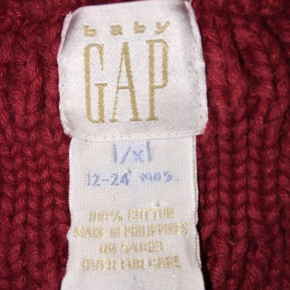 Baby GAP 12-24 months Red‎ Zip Front Sweater Hoodie